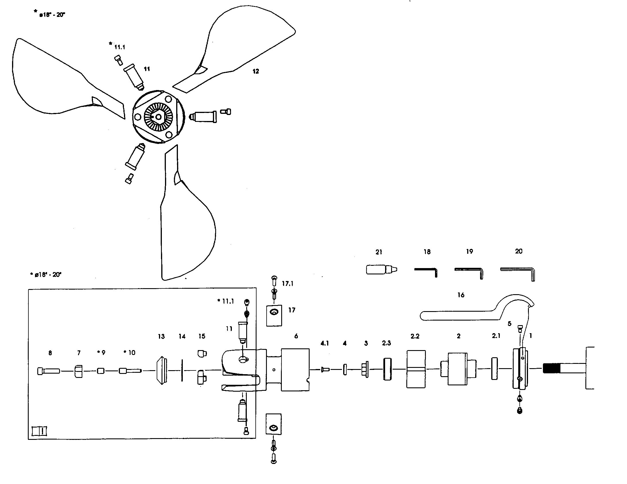 Propeller for Bi Drive Z-Power Outdrive : 3 Blade