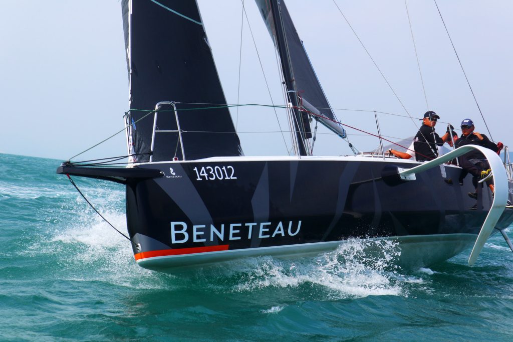 Beneteau with foils